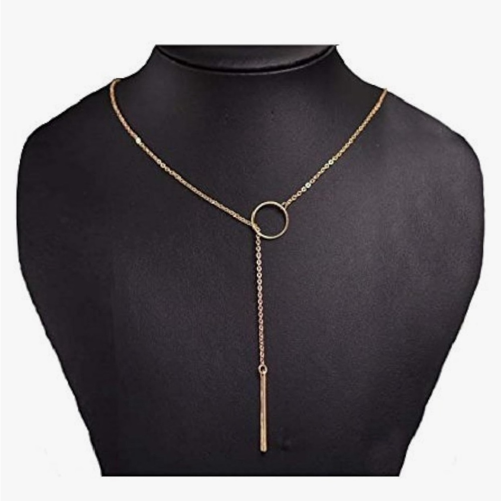 Delicate Gold Lariat Fashion Necklace for Women & Girls
